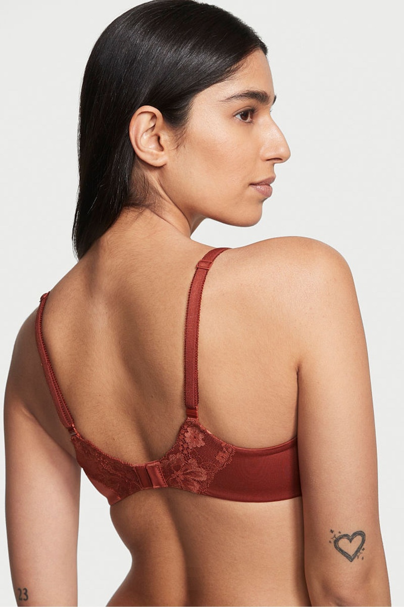 Victoria's Secret Body by Victoria Dentelle Lightly Doublée Demi Bra Marron | NZBV-80762