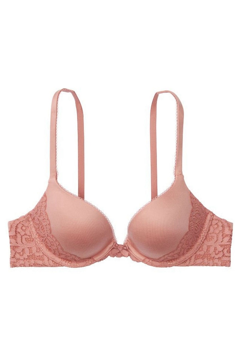 Victoria's Secret Body by Victoria Dentelle Trim Push Up Bra Rose Rose | HSRW-81096