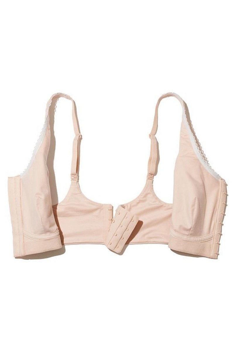 Victoria's Secret Body by Victoria Front Fixation Non Wired Post Surgery Bra Champagne Nude | VJXT-89502