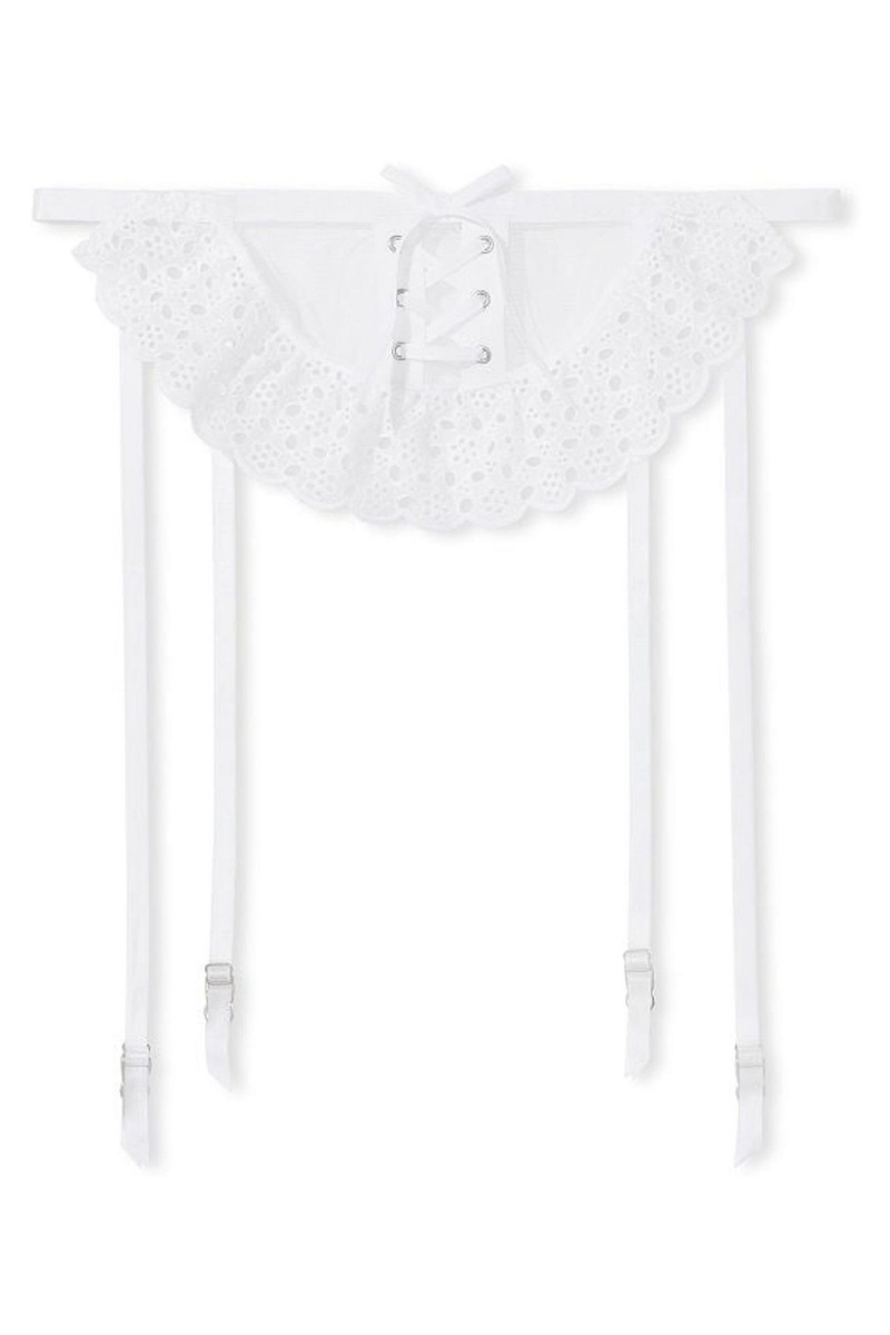 Victoria's Secret Broderie Suspender Skirt Blanche | KBGQ-78905