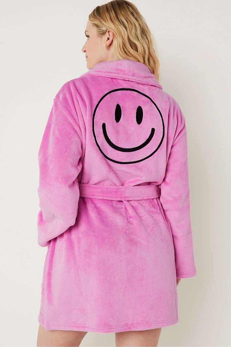 Victoria's Secret Cosy Long Sleeve Dressing Gown Rose | QNTV-02946