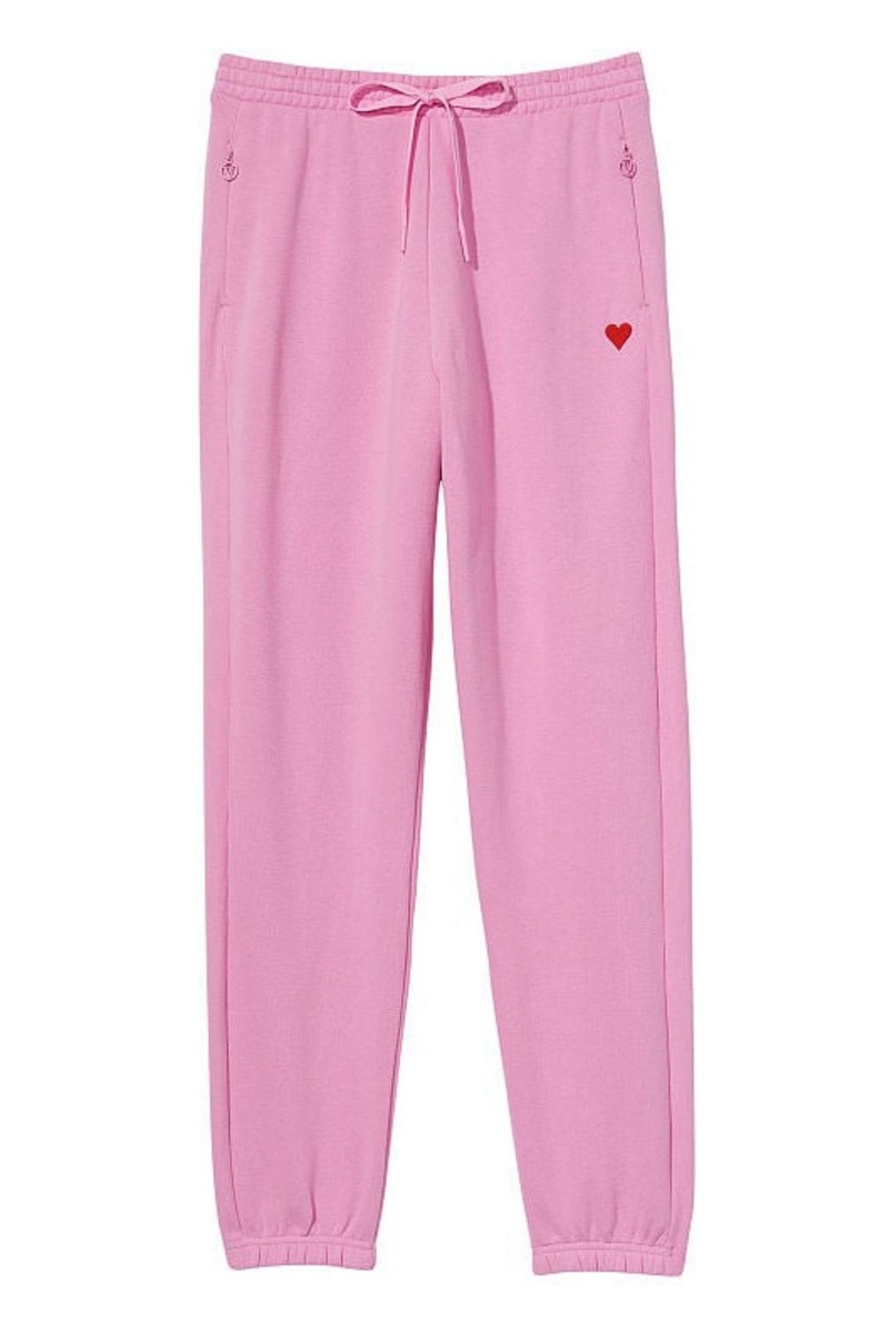 Victoria's Secret Coton Fleece Gym Joggers Rose | LKEY-29453