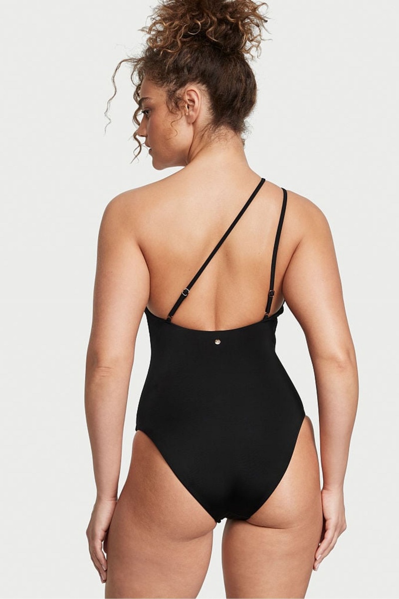 Victoria's Secret Cut Out One Shoulder One Piece Swimsuit Noir | ABCD-32065