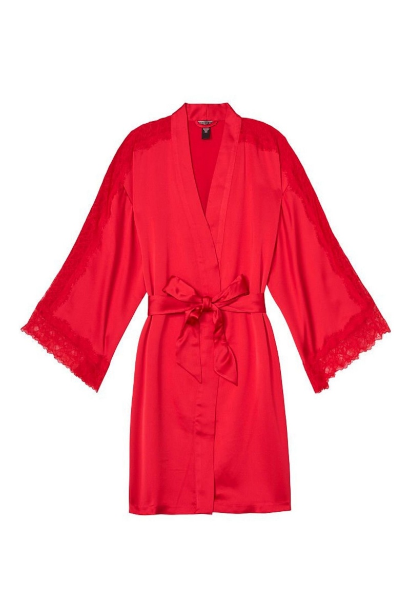 Victoria's Secret Dentelle Inset Robe Noir | JLPT-26483