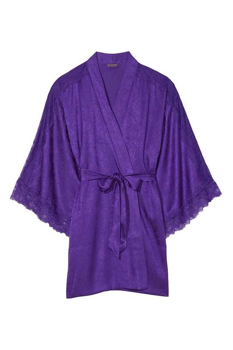 Victoria's Secret Dentelle Inset Robe Violette | PQHT-75914