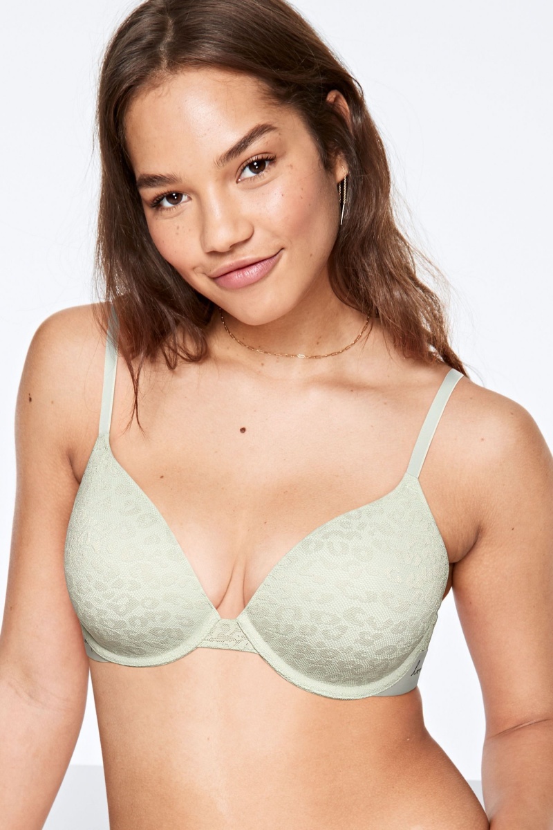 Victoria\'s Secret Dentelle Lightly Doublée T-Shirt Bra Bleu | EMFS-95382