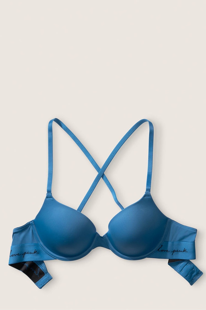 Victoria's Secret Dentelle Lightly Doublée T-Shirt Bra Bleu | FLNC-73521