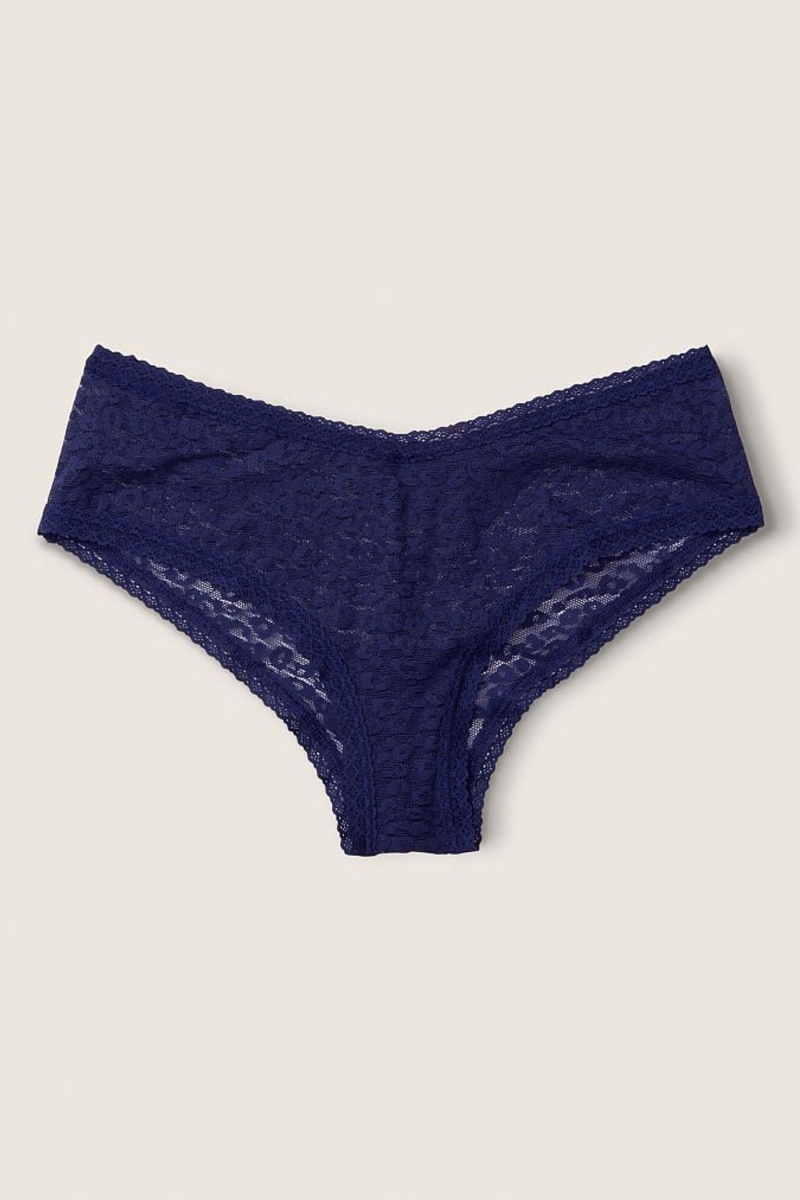 Victoria\'s Secret Dentelle Logo Cheeky Knickers Blanche | CZUX-60971