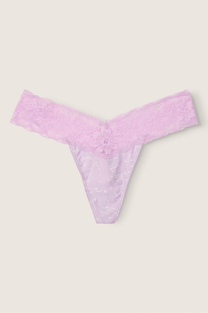 Victoria\'s Secret Dentelle Trim Lanières Knickers Violette | WVGZ-57316