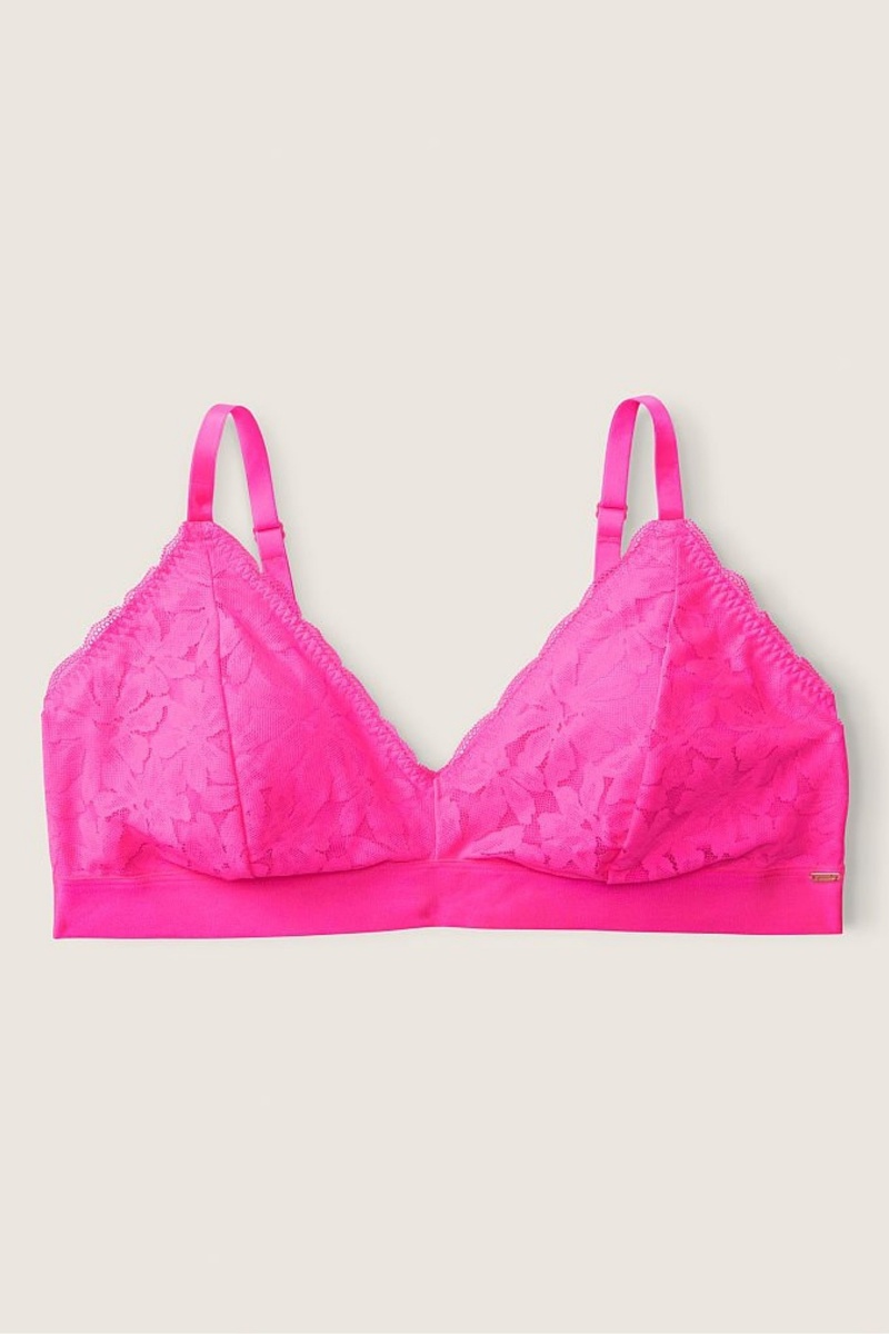 Victoria's Secret Dentelle Unlined Triangle Bralette Rose | PSBC-13574