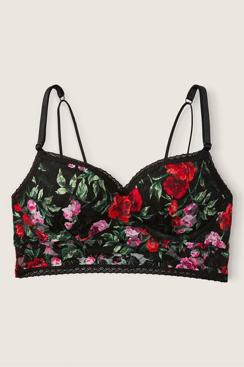 Victoria's Secret Dentelle Wired Push Up Bralette Bleu | MZVN-03981