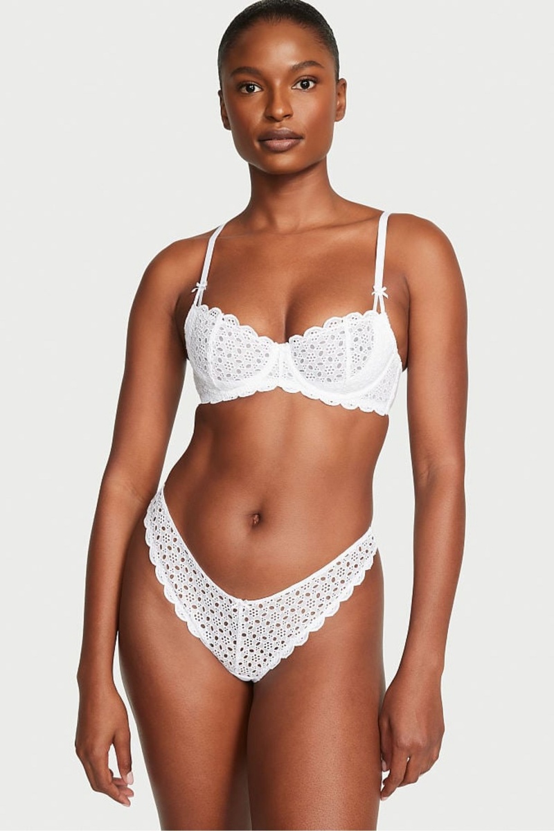 Victoria's Secret Dream Angels Broderie Scalloped Trim Bra Ensign | SPEI-38527