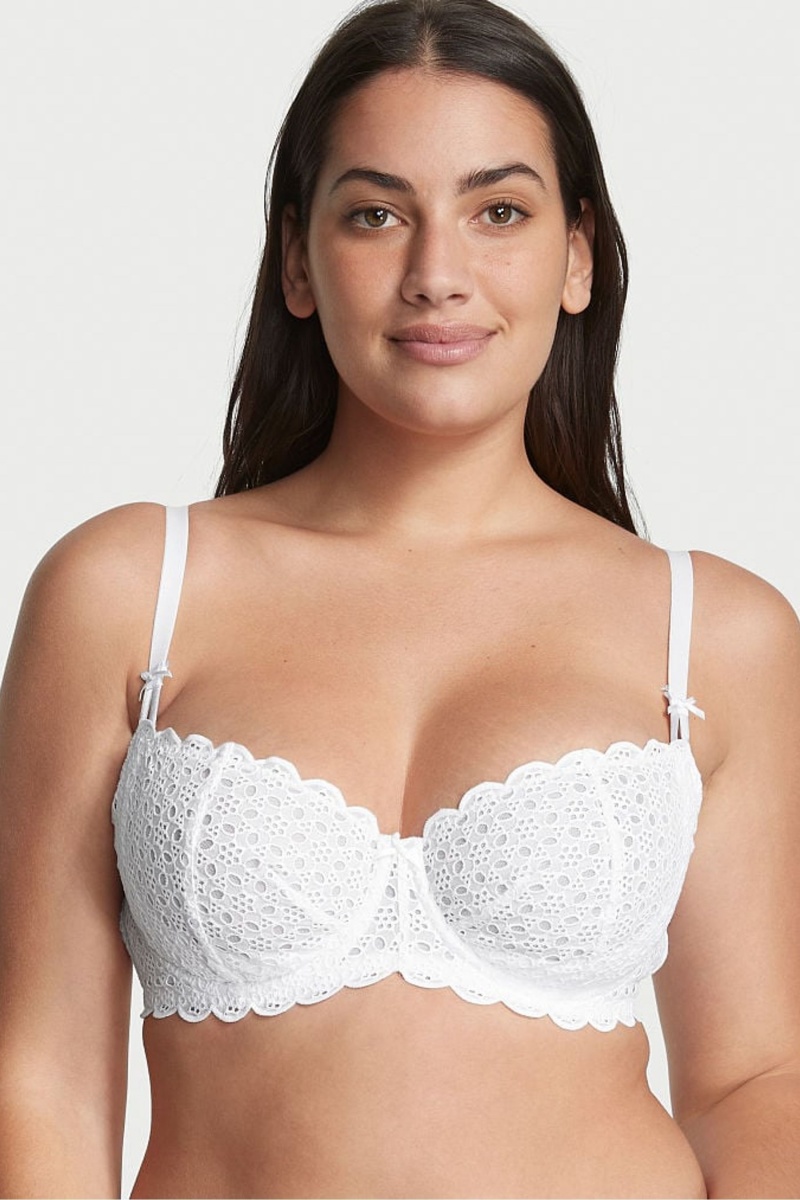 Victoria\'s Secret Dream Angels Broderie Scalloped Trim Bra Ensign | SPEI-38527