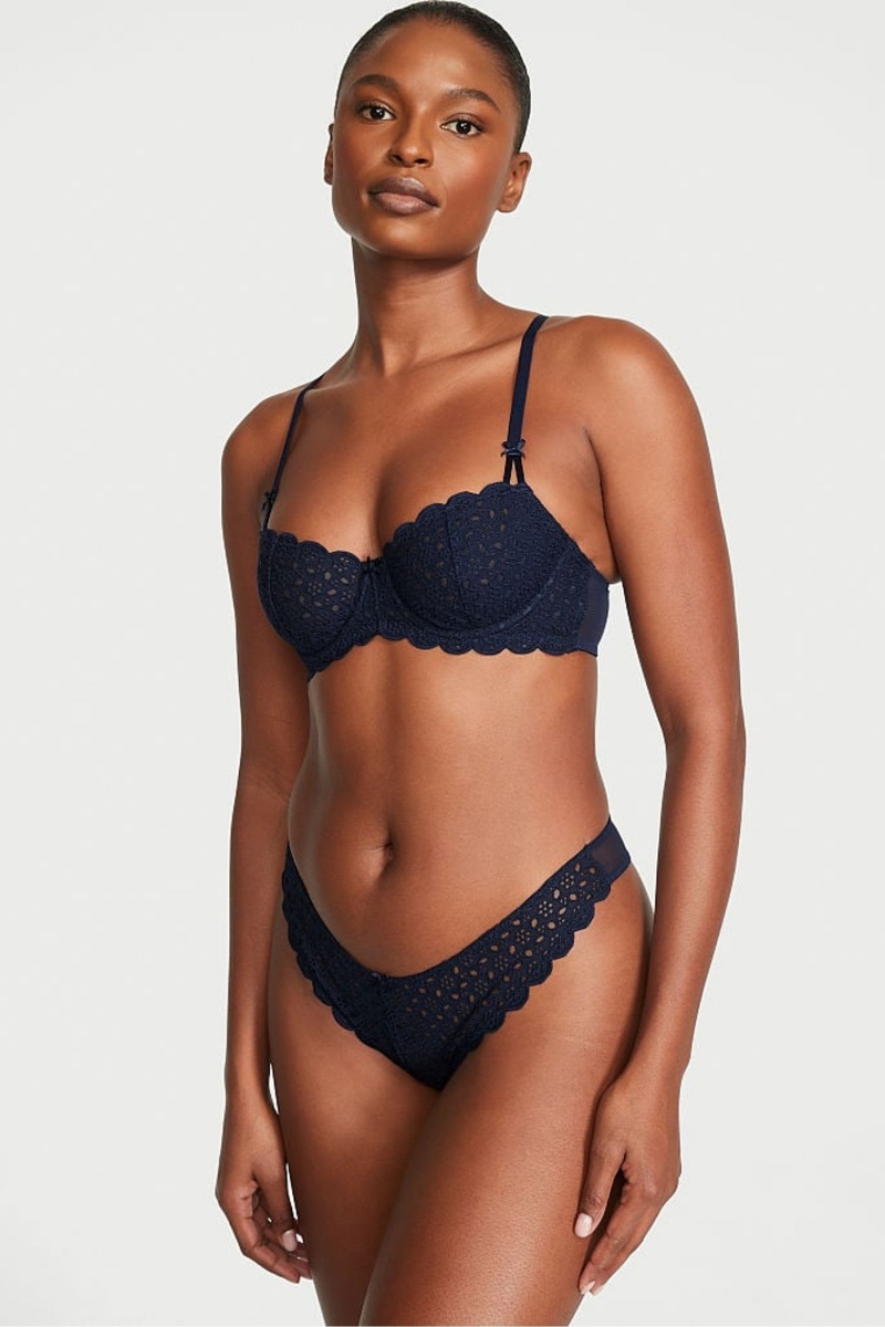 Victoria's Secret Dream Angels Broderie Scalloped Trim Bra Ensign | ONQC-43270