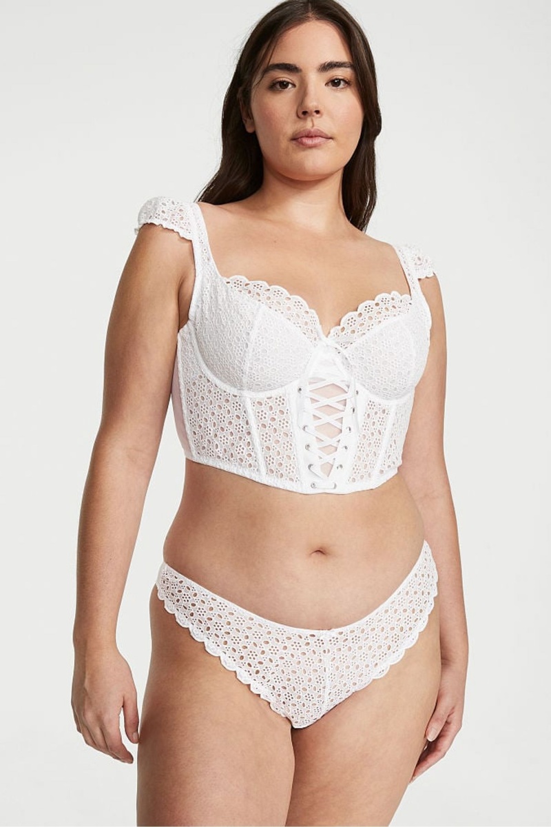 Victoria's Secret Dream Angels Broderie Scalloped Trim Bra Blanche | YROH-94705