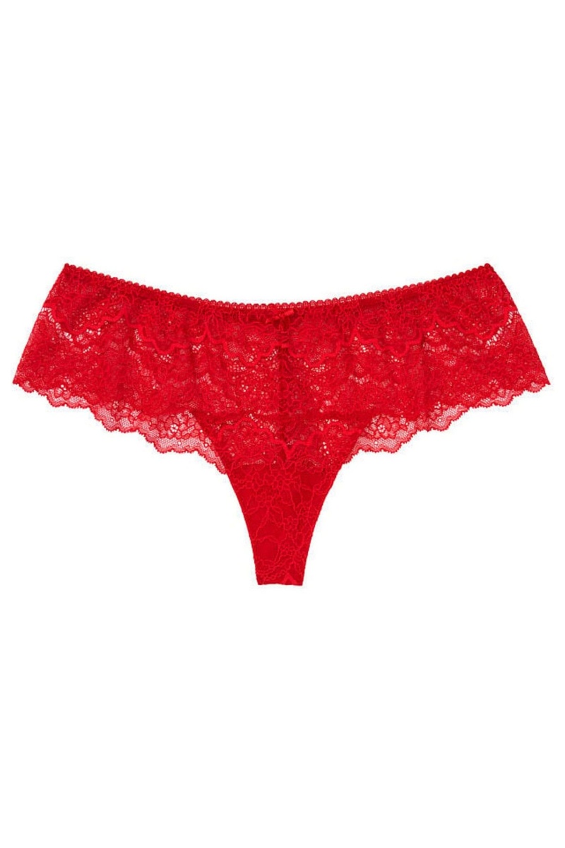 Victoria's Secret Dream Angels Dentelle Hipster Lanières Knickers Rouge | EQFW-30857