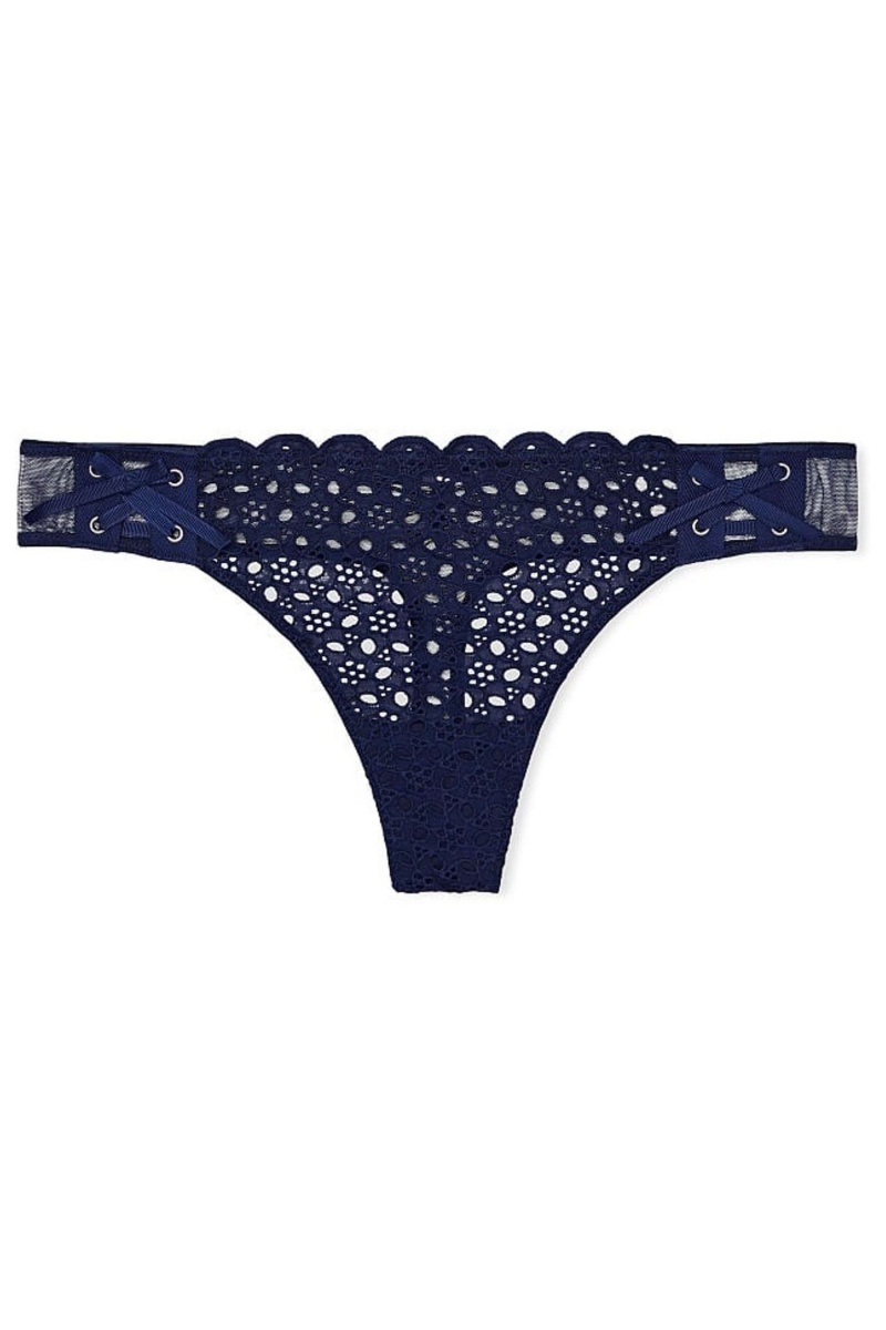 Victoria's Secret Dream Angels Dentelle Knickers Bleu Marine Bleu | JSPC-80213