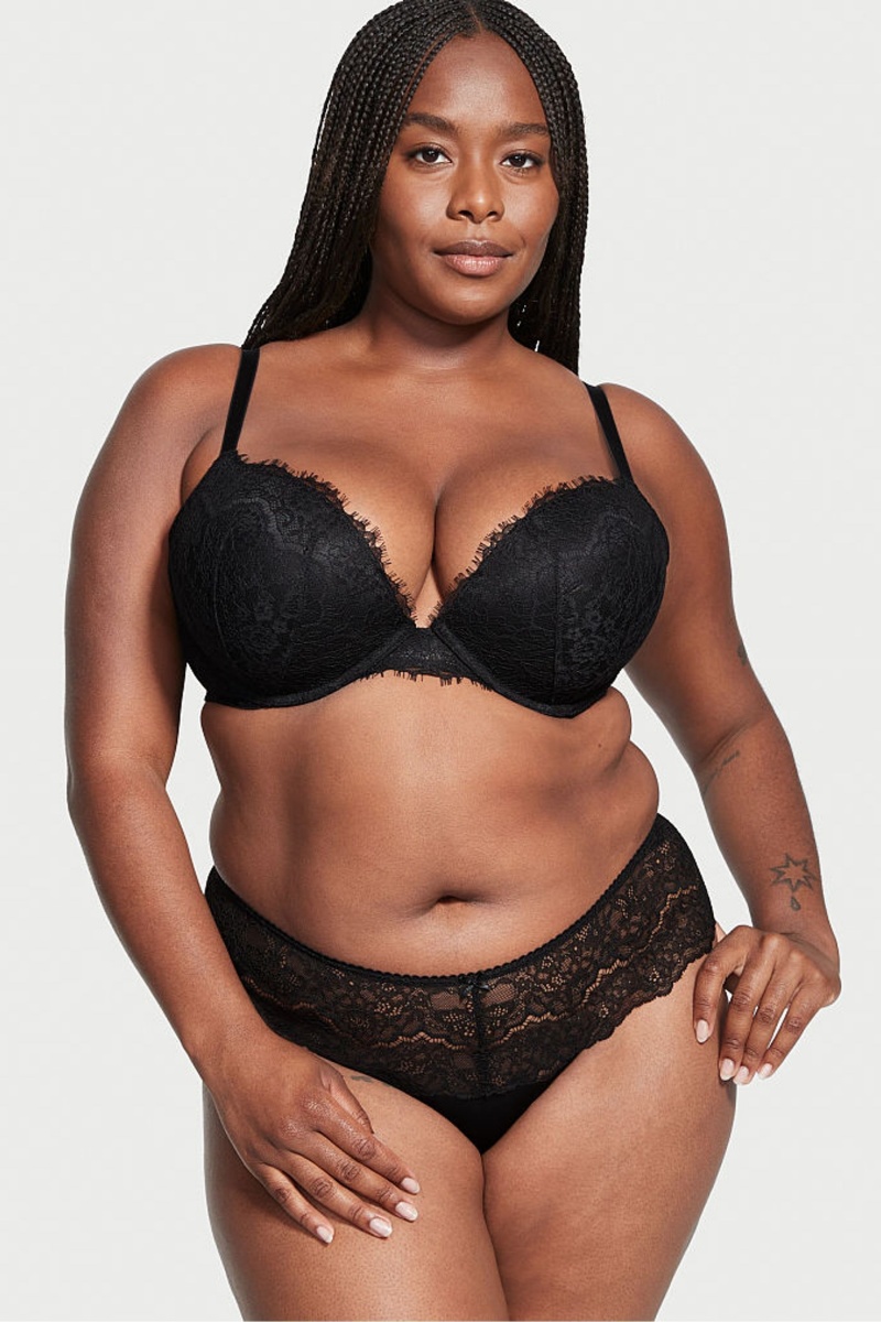 Victoria's Secret Dream Angels Dentelle Push Up Bra Noir | PGHN-81605