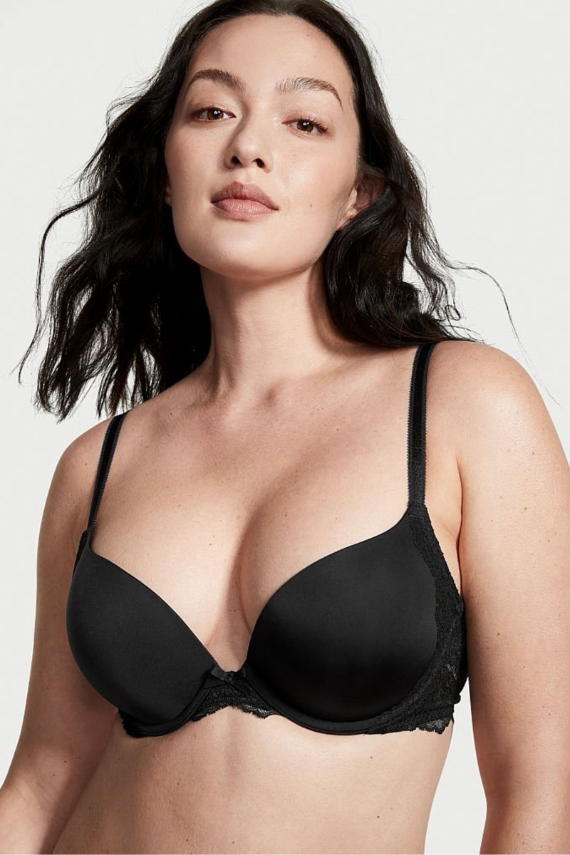 Victoria\'s Secret Dream Angels Dentelle Wing Push Up Bra Noir | DRBX-48915