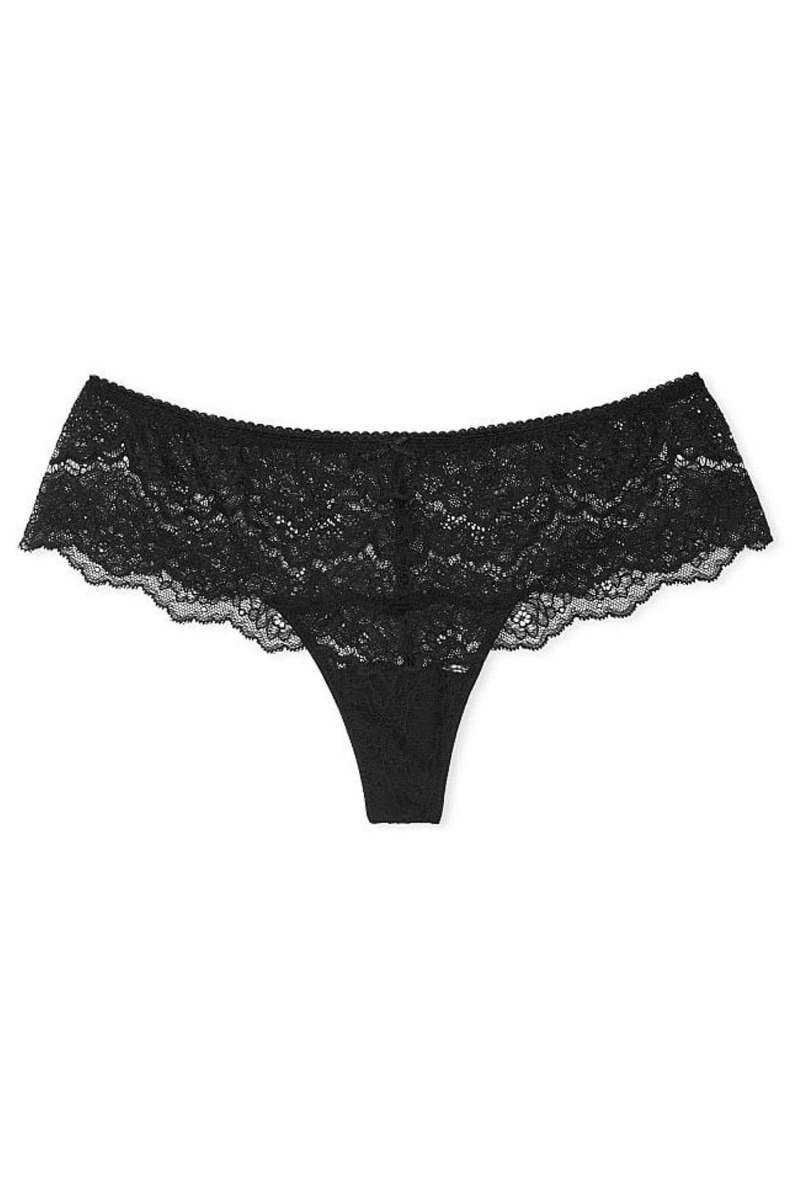 Victoria's Secret Dream Angels Floral Dentelle Hipster Lanières Knickers Noir | HMCW-79046