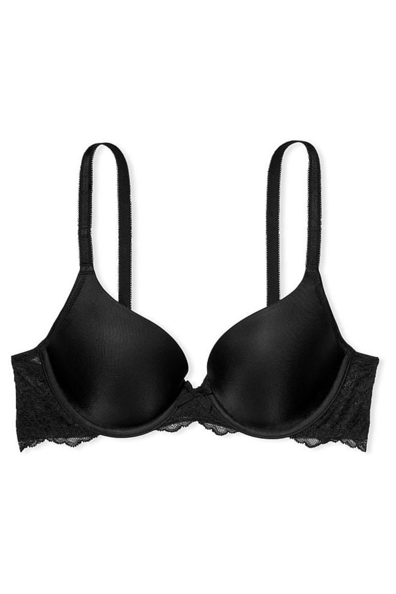 Victoria's Secret Dream Angels LightlyLined Full Coverage La Fleur Bra Noir | OESA-92845