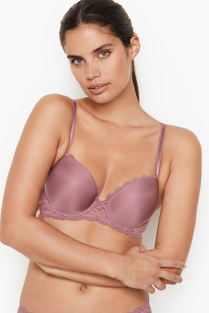 Victoria\'s Secret Dream Angels Smooth Dentelle Wing Lightly Doublée Demi Bra Noir | KMZT-62319