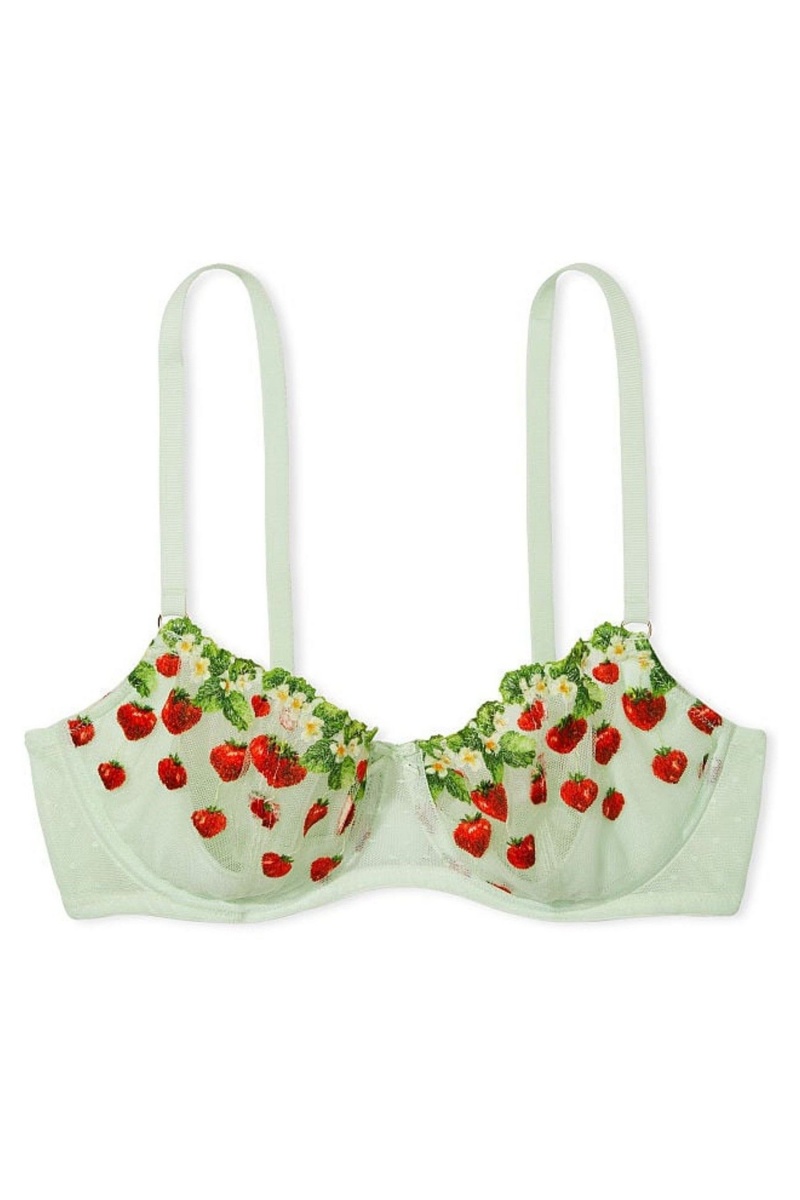 Victoria's Secret Dream Angels Strawberry Embroidered Bra Vert | AIKV-39478