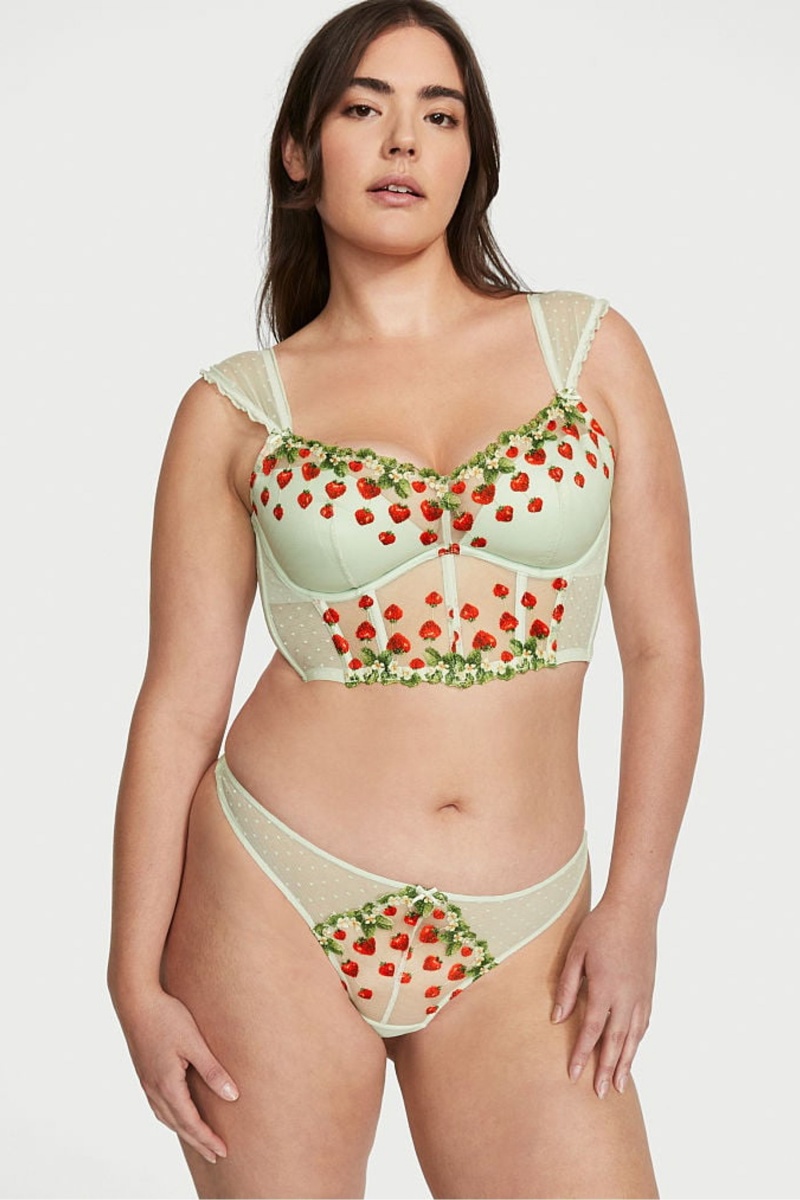 Victoria's Secret Dream Angels Strawberry Embroidered Bra Vert | BKZA-40398