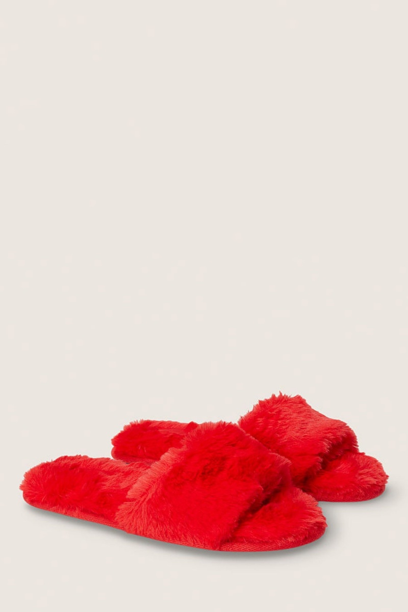 Victoria\'s Secret Faux Fur Slippers Rouge | EZCQ-82674