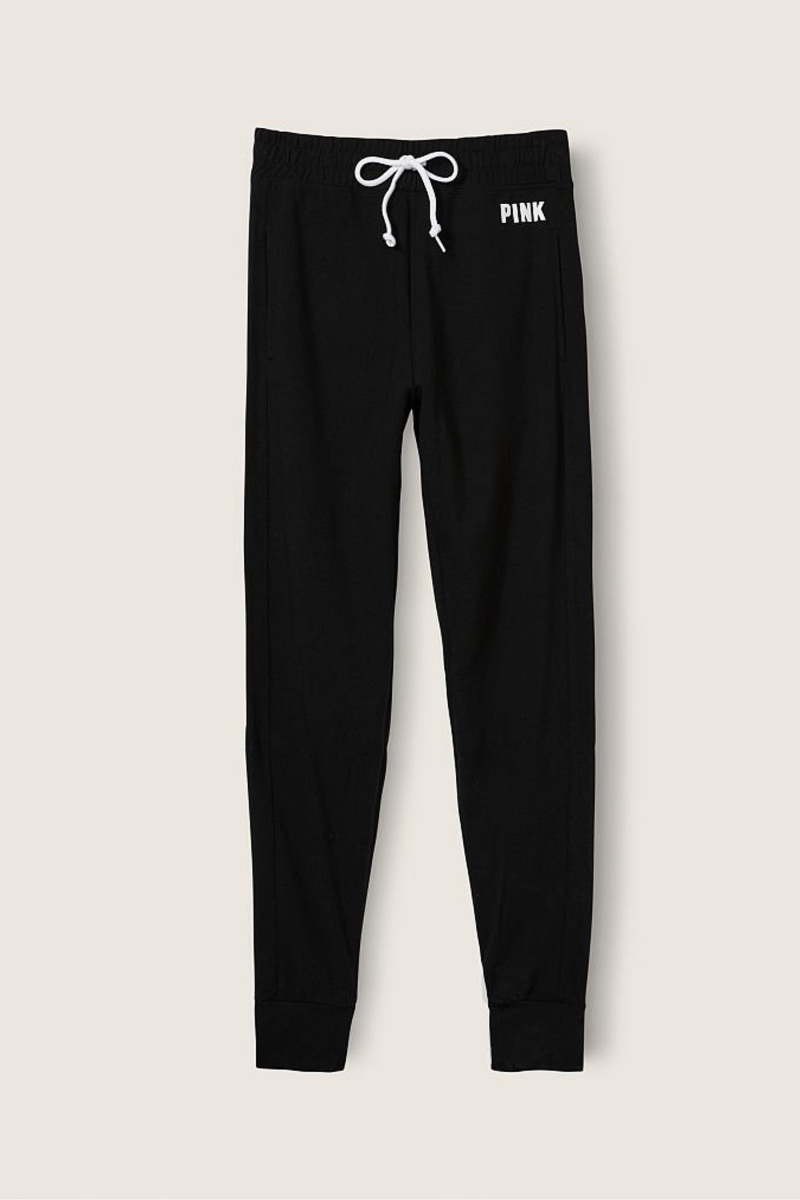 Victoria's Secret Fleece Full Length Jogger Noir | JFVA-94126