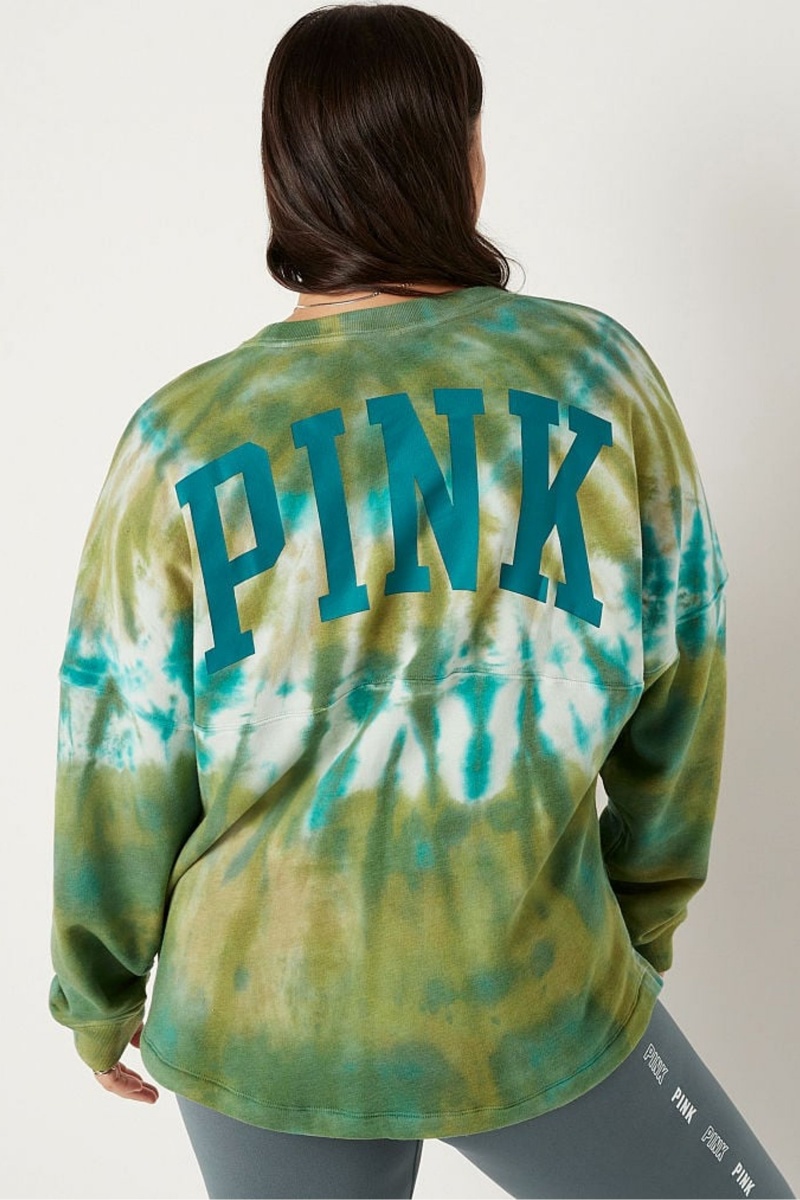 Victoria's Secret Fleece Long Sleeve Oversized Sweatshirt Vert | SLBR-40786