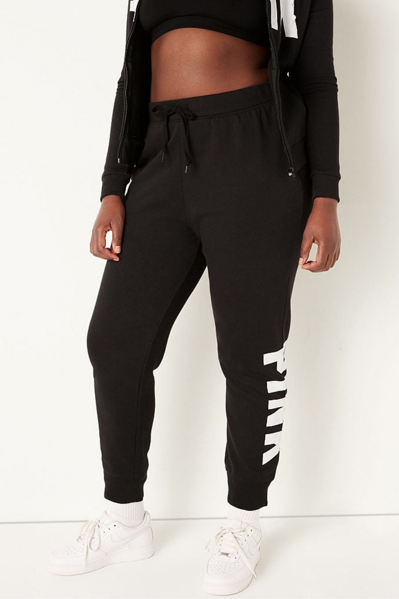 Victoria\'s Secret Fleece Lounge Jogger Noir | ADRY-97132