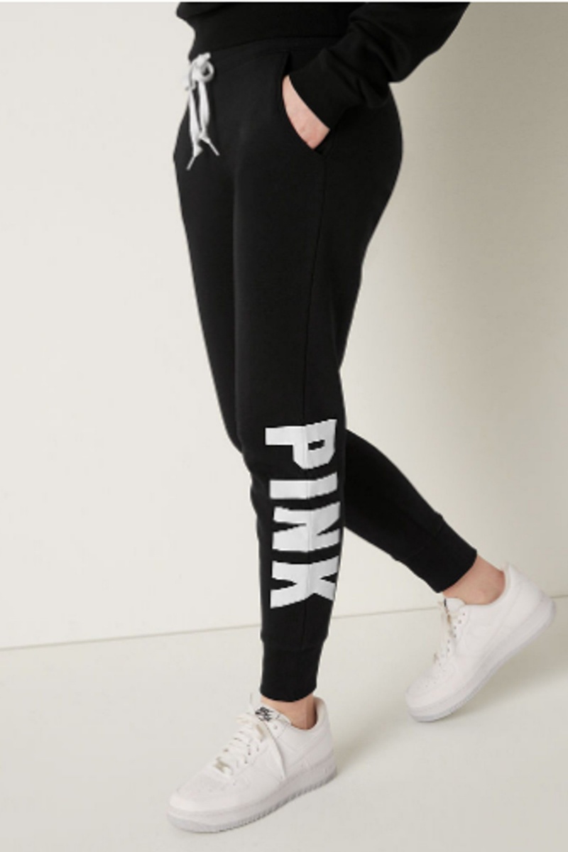 Victoria's Secret Fleece Lounge Jogger Noir | JQVU-93605