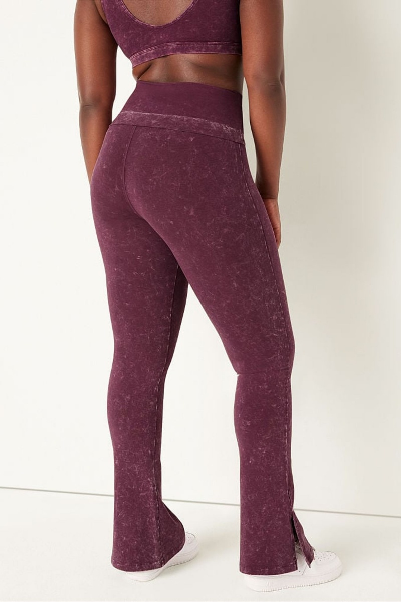 Victoria's Secret Foldover Flare Legging Bordeaux Rouge | OSPL-89763