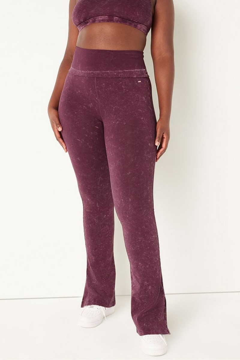 Victoria\'s Secret Foldover Flare Legging Bordeaux Rouge | OSPL-89763