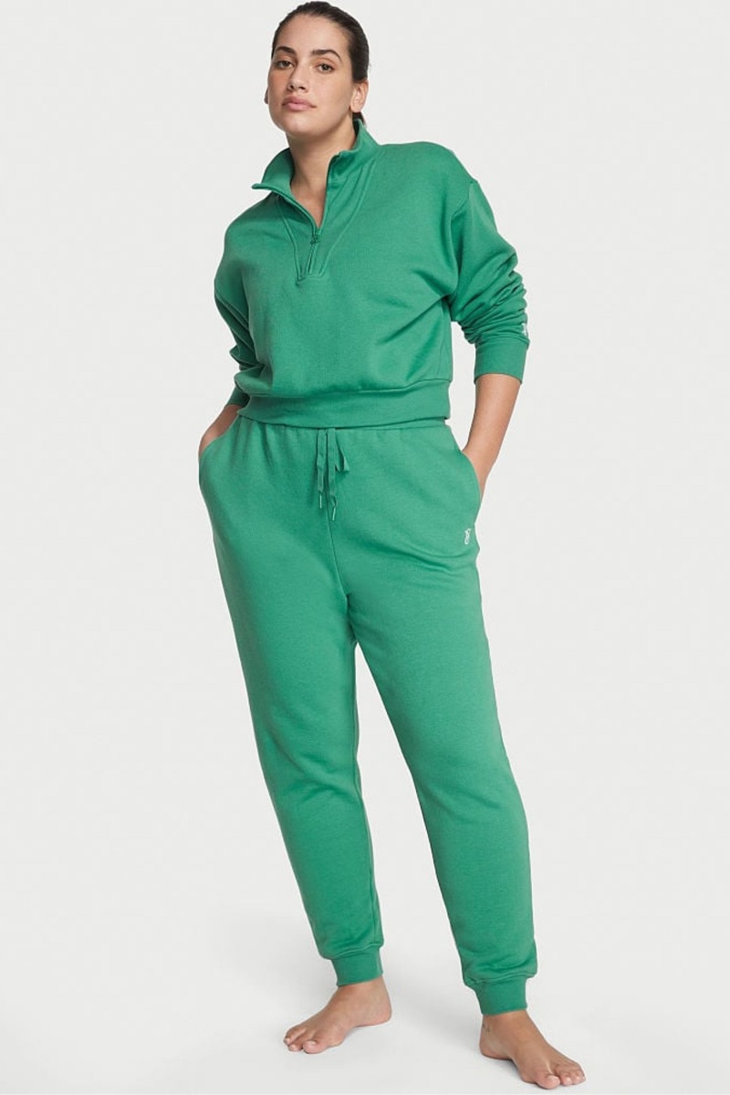 Victoria's Secret Half Zip High Neck Lounge Sweatshirt Vert | LWUG-81659