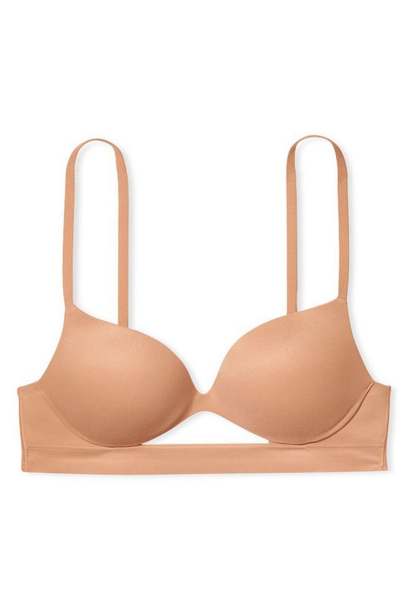 Victoria's Secret Incredible Smooth Non Wired Push Up Bra Toasted Sugar Nude | OVPT-54310