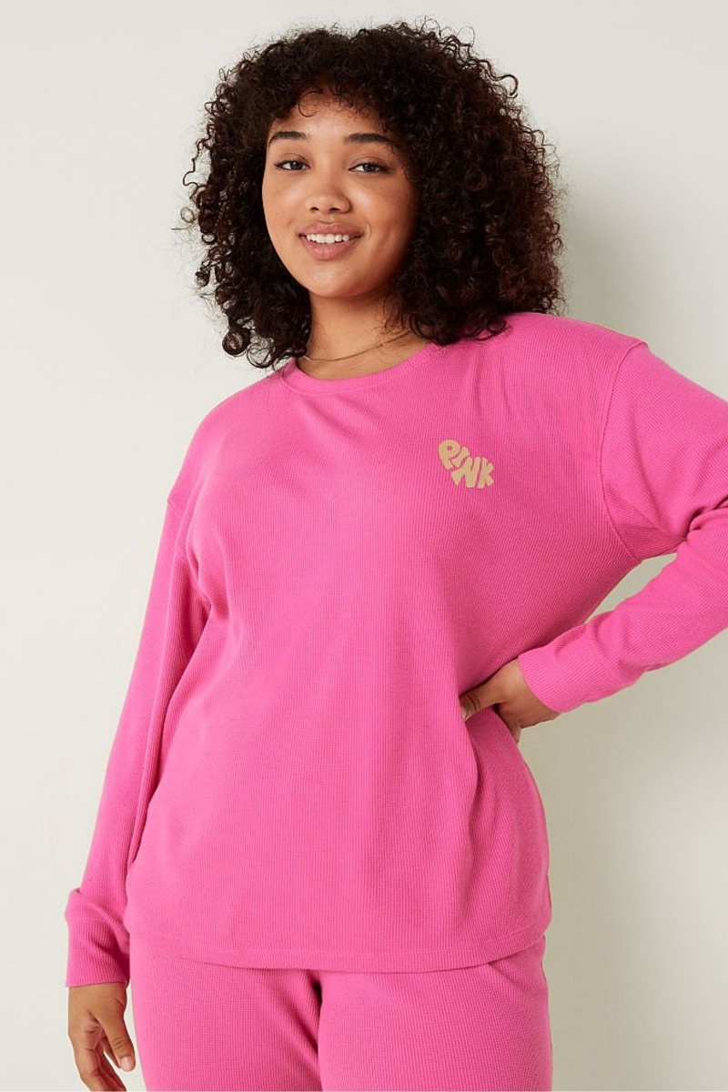 Victoria\'s Secret Long Sleeve Pyjama Top Rose | OTRV-24798