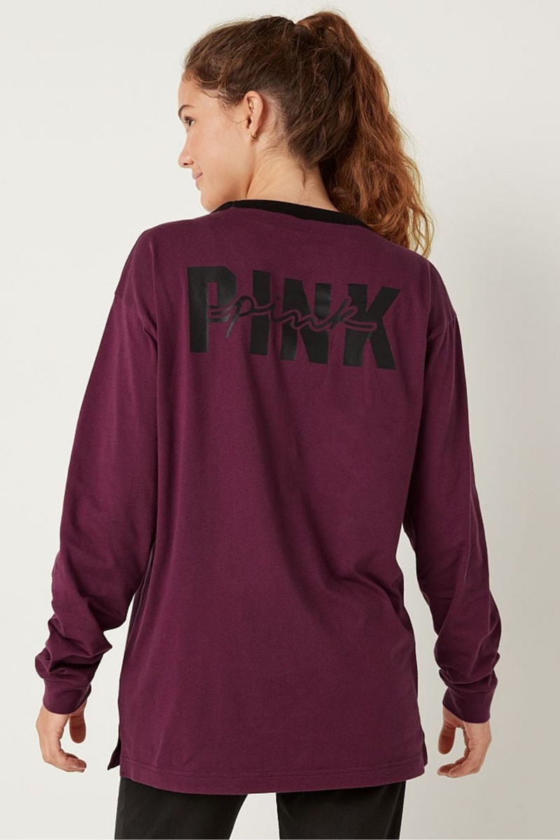 Victoria's Secret Long Sleeve T-Shirt Noir | PIDQ-64512