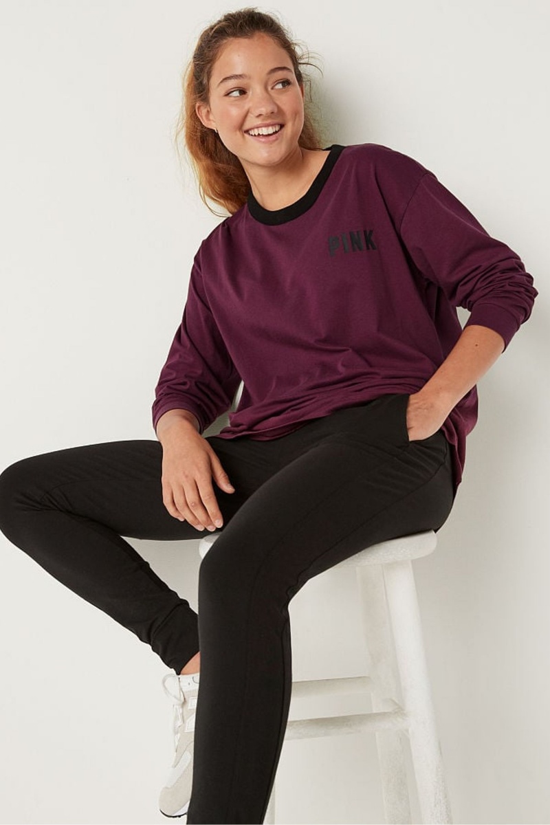 Victoria's Secret Long Sleeve T-Shirt Noir | PIDQ-64512