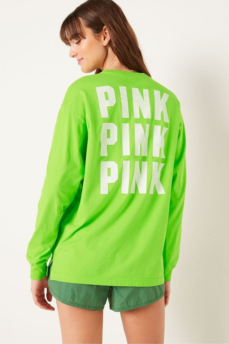 Victoria's Secret Long Sleeve T-Shirt Vert | GXBO-08351