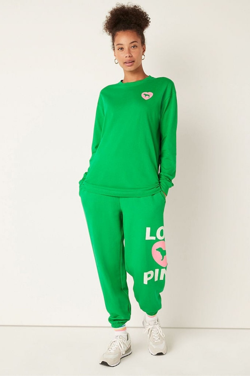 Victoria's Secret Long Sleeve T-Shirt Vert | DBQE-13089