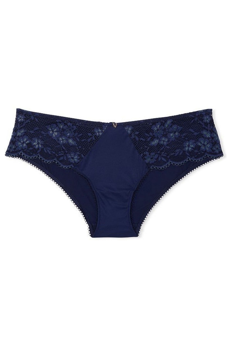 Victoria's Secret Love Cloud Dentelle Trim Hipster Knickers Bleu Marine Bleu | DYWO-47569