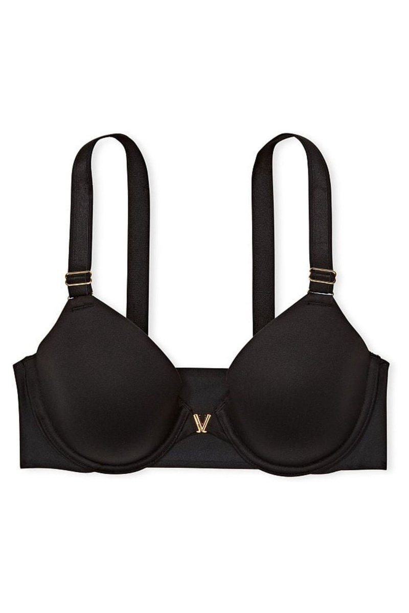 Victoria's Secret Love Cloud Front Fixation Lightly Doublée Full Coverage Bra Noir | VHND-63907