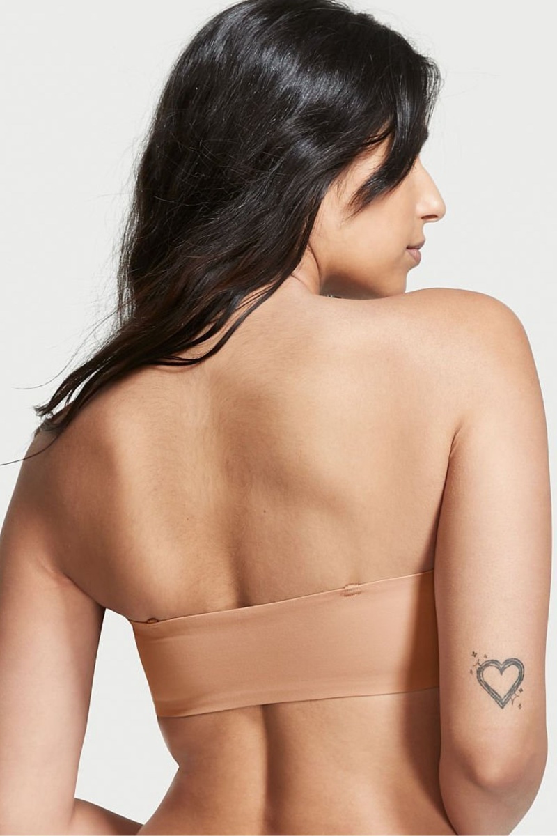 Victoria's Secret Love Cloud Smooth Lightly Doublée Non Wired Strapless Bra Sweet Nougat Nude | PGYF-02476