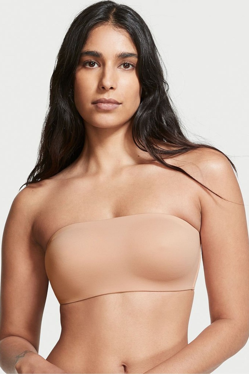 Victoria\'s Secret Love Cloud Smooth Lightly Doublée Non Wired Strapless Bra Sweet Nougat Nude | PGYF-02476