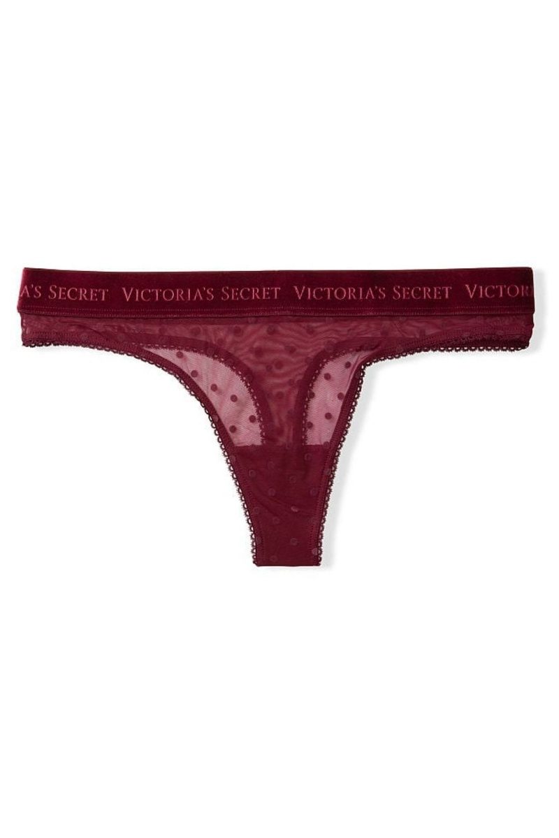 Victoria's Secret Luxe Lingerie Lanières Knickers Rouge | ONBA-46790