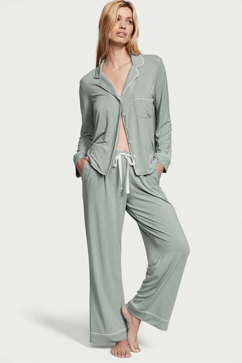 Victoria\'s Secret Modal Long Pyjamas Grise | UXLE-40956