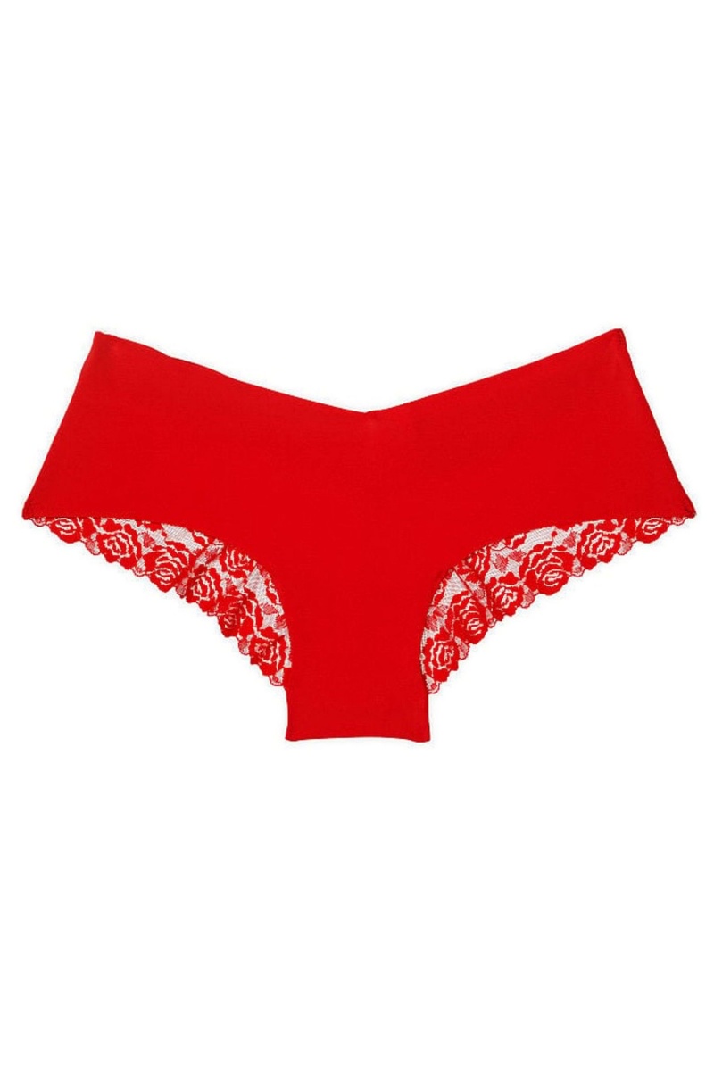 Victoria's Secret No-Show Dentelle No Show Cheeky Knickers Rouge | PGYH-75912