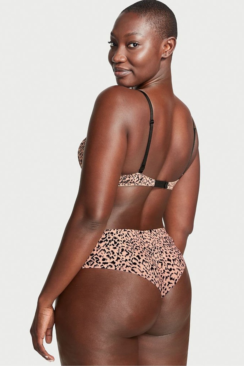 Victoria's Secret No-Show Leopard Print Cheeky Panty Leopard | YOFQ-46831